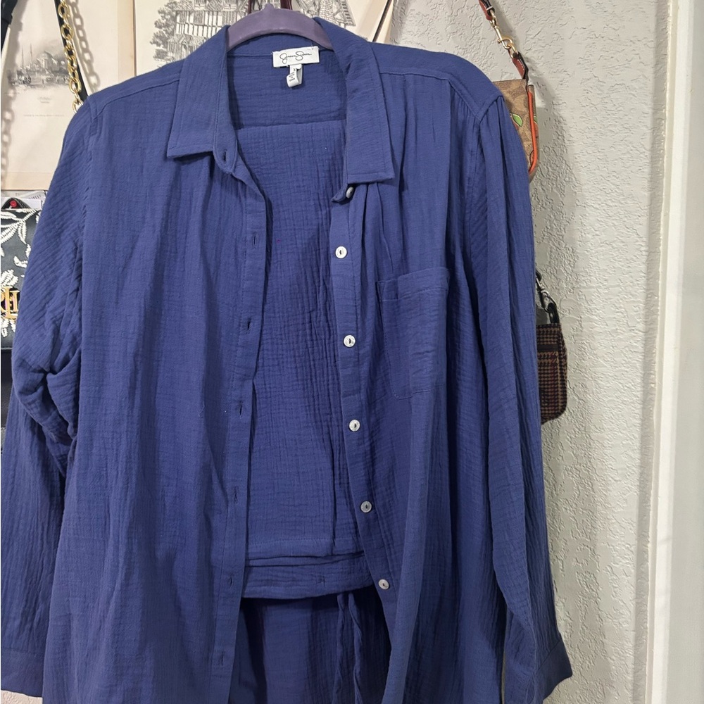 Jessica Simpson Purple Textured Blouse